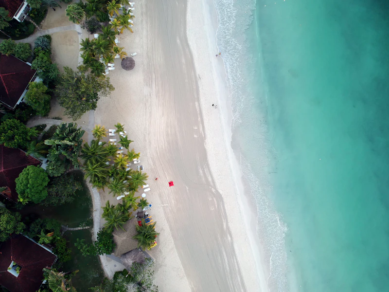 Jamaika Strand Luftbild