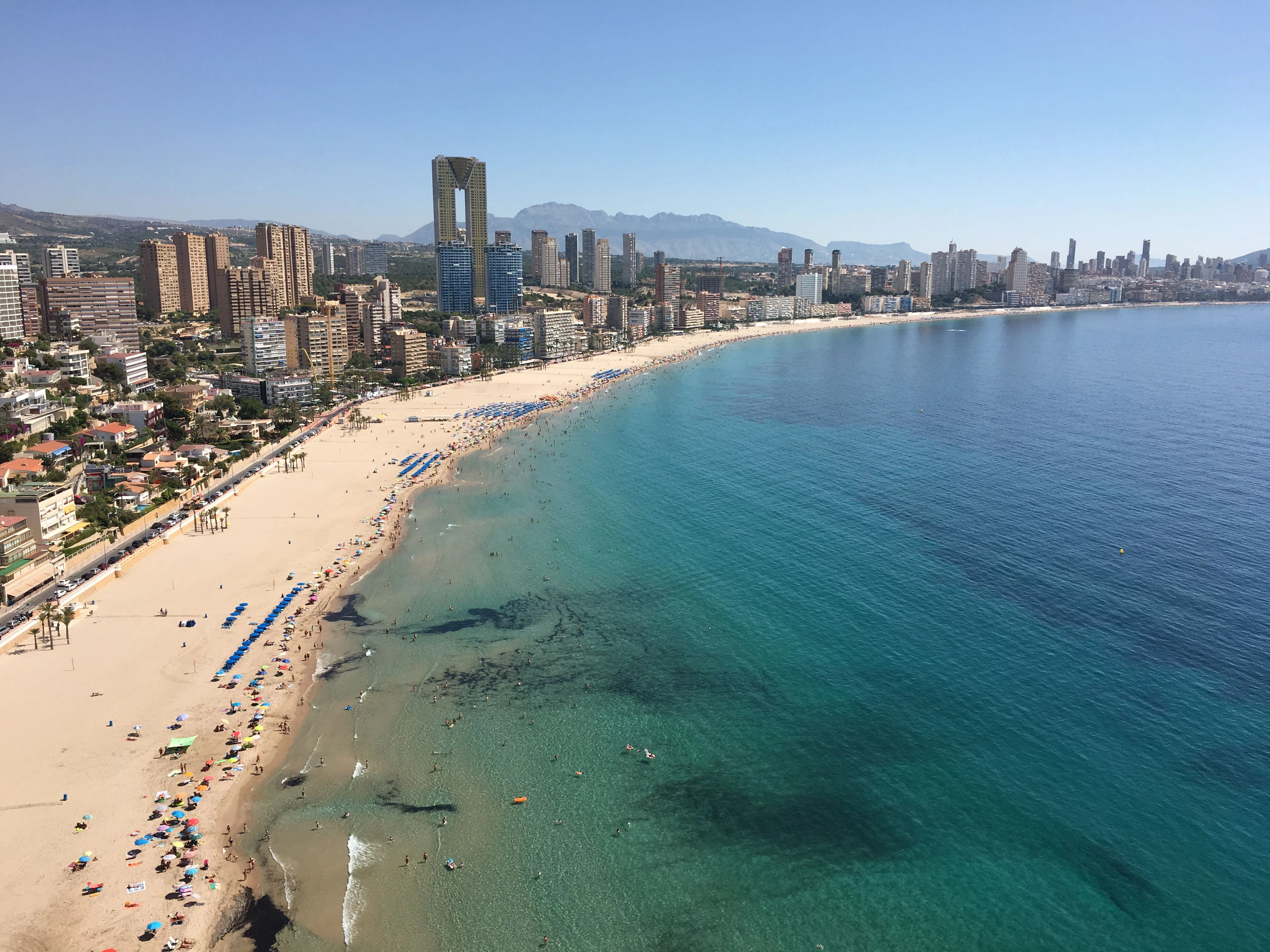 aerial view of seashore