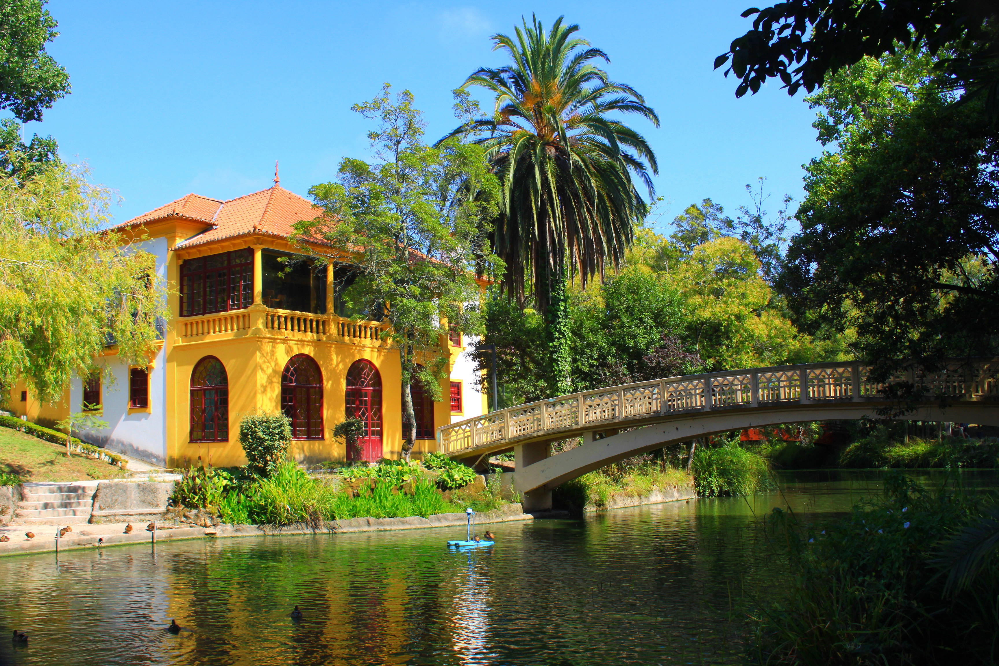 a bridge over a body of water